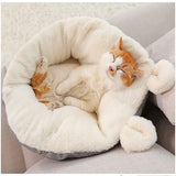 Extra Plush Cat Sleeping Bag with Ears - Medium