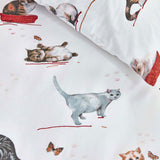 Cute Cats Cotton Quilt Cover Set - Single