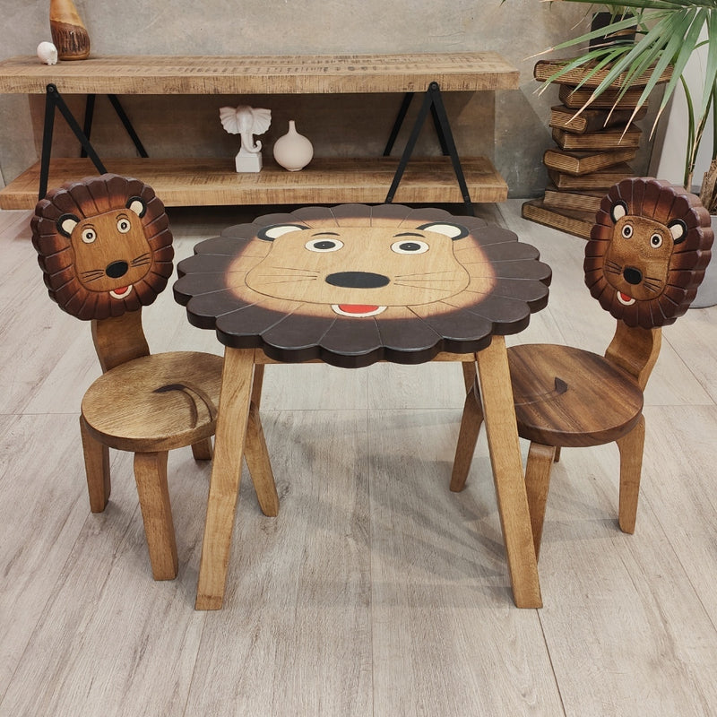 Lion Kids Table and Chair Set