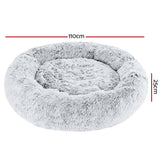 Soft Plush Calming Pet Bed Extra Large 110cm - Charcoal