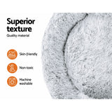 Soft Plush Calming Pet Bed Extra Large 110cm - Charcoal