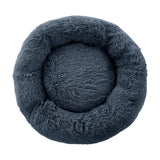 Calming Soft Plush Pet Bed 90cm Large - Dark Grey