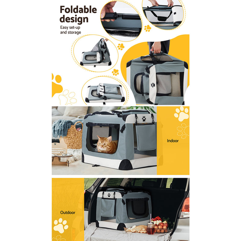 Soft Foldable Pet Carrier Crate - Large