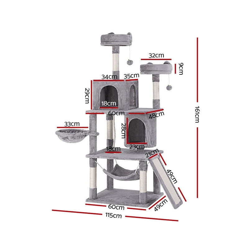 161cm Cat Scratching House - Grey