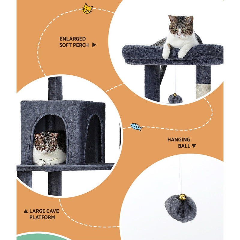 138cm Scratching Tower - Grey