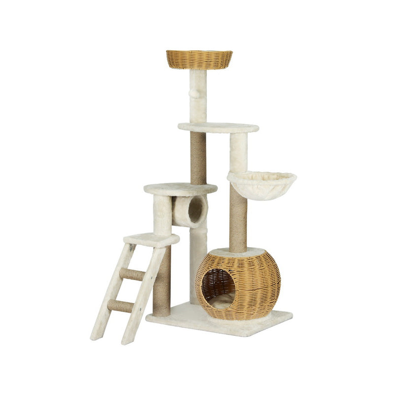 138cm Rattan Basket Scratching Tower