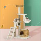 138cm Rattan Basket Scratching Tower