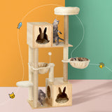 141cm Wooden Plush Scratching Tower