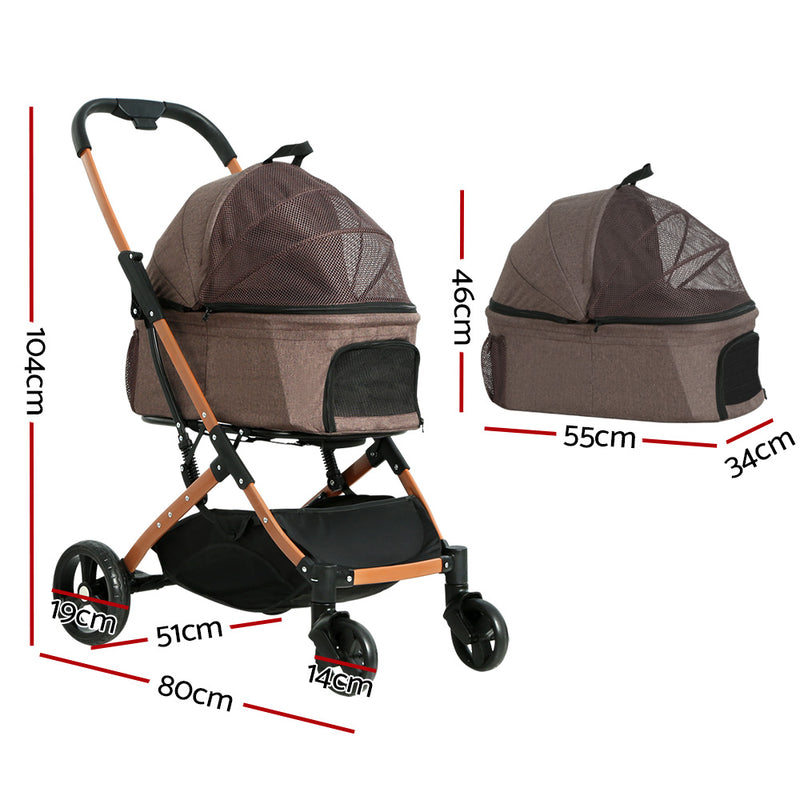 Pet Stroller Large Foldable 4 Wheels Double (Limited Delivery Area)