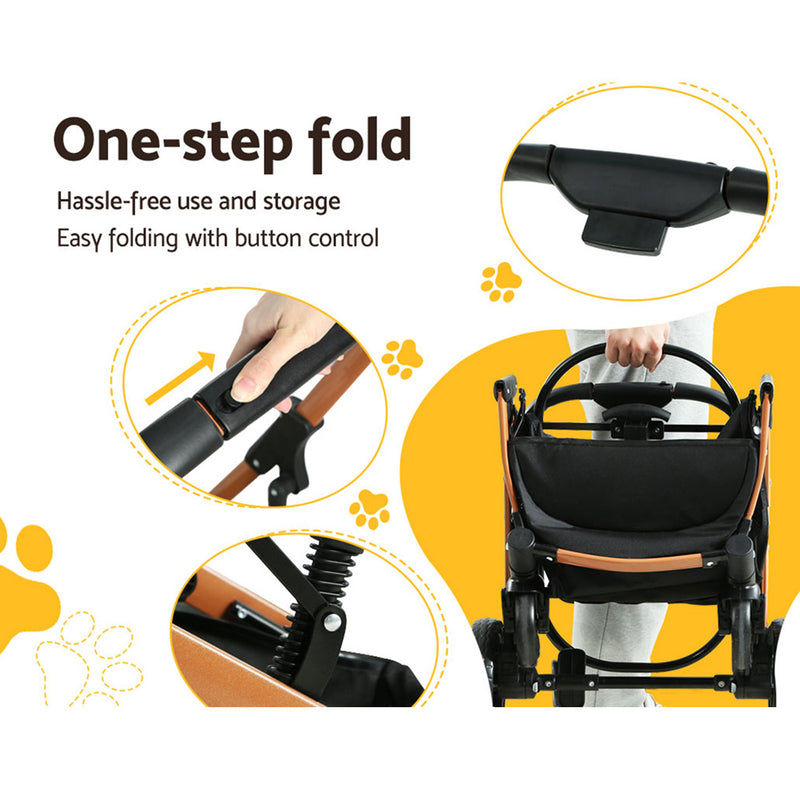 Pet Stroller Large Foldable 4 Wheels Double (Limited Delivery Area)