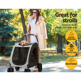 Pet Stroller - Foldable 4 Wheeled Trolley (Limited Delivery Area)