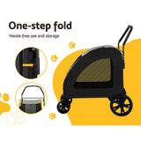 Pet Stroller - Foldable 4 Wheeled Trolley (Limited Delivery Area)