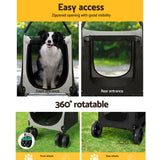 Pet Stroller - Foldable 4 Wheeled Trolley (Limited Delivery Area)