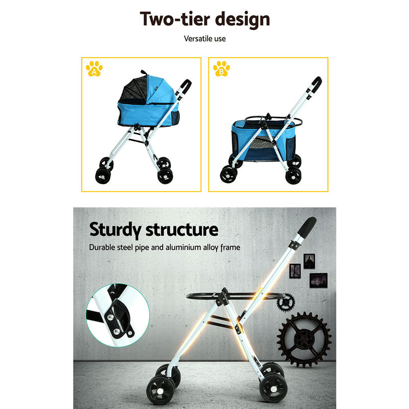 Pet Stroller - Foldable 4 Wheels Double (Limited Delivery Area)