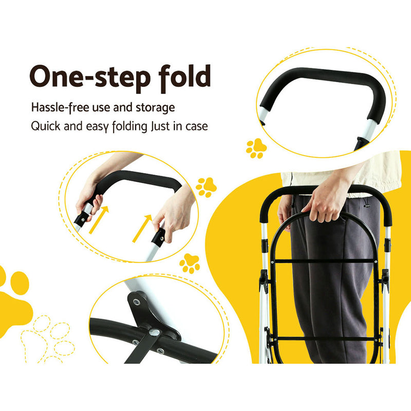 Pet Stroller - Foldable 4 Wheels Double (Limited Delivery Area)