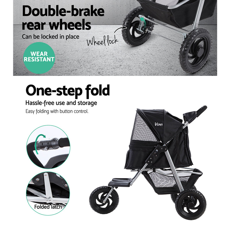 Pet Stroller - 3 Wheels (Limited Delivery Area)