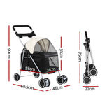 Pet Stroller Pram - Large Foldable 4 Wheels