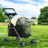 Pet Stroller Pram - Large Foldable 4 Wheels