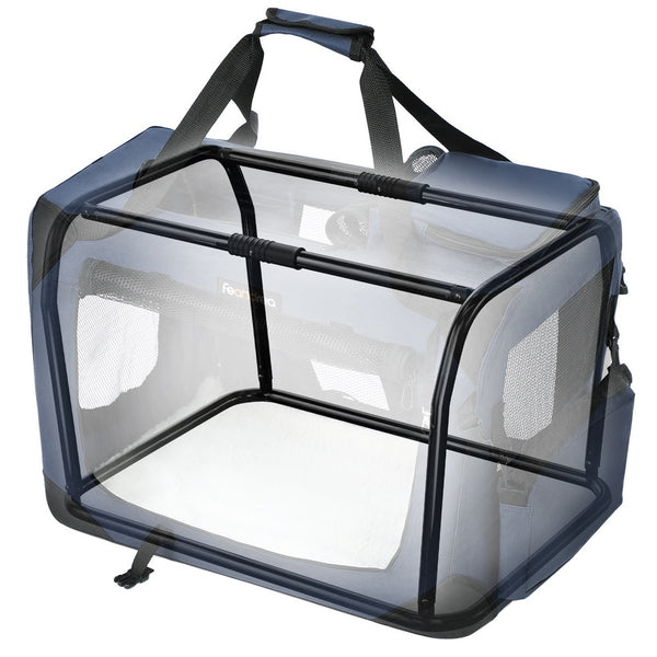 Folding Pet Transport Box - 60cm Dark Blue