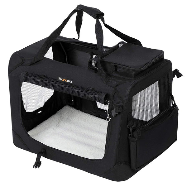 Folding Pet Transport Box - 60cm Black