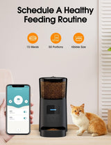 6L WiFi Automatic Pet Feeder - Black