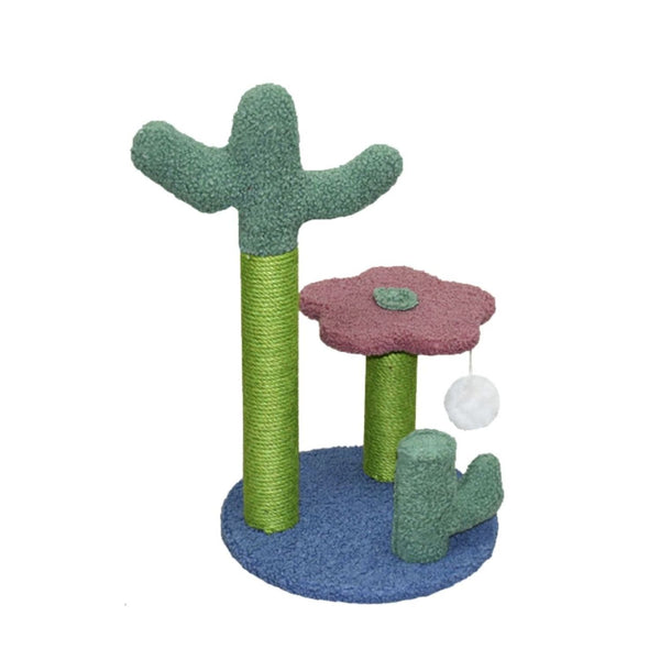 50cm Flower Cat Tree with 2 Cactuses (OUT OF STOCK)