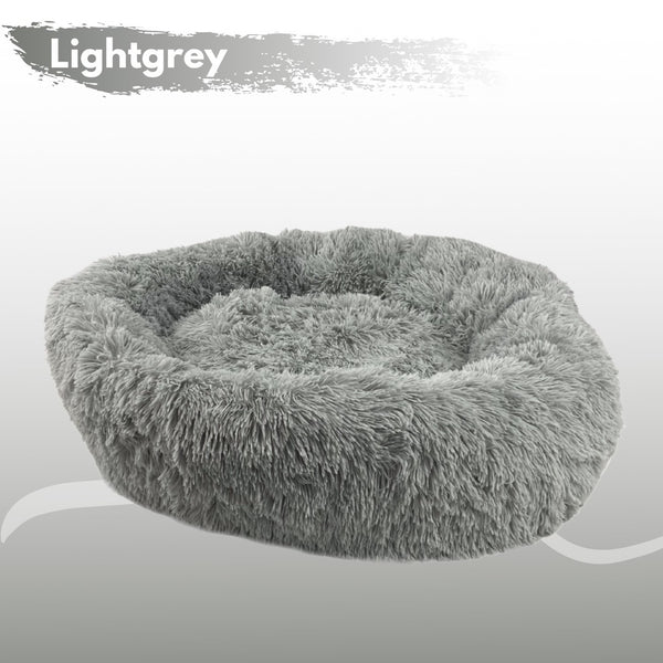 Calming Pet Bed XL 100cm - Light Grey