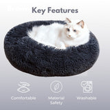 Calming Pet Bed XL 100cm - Light Grey