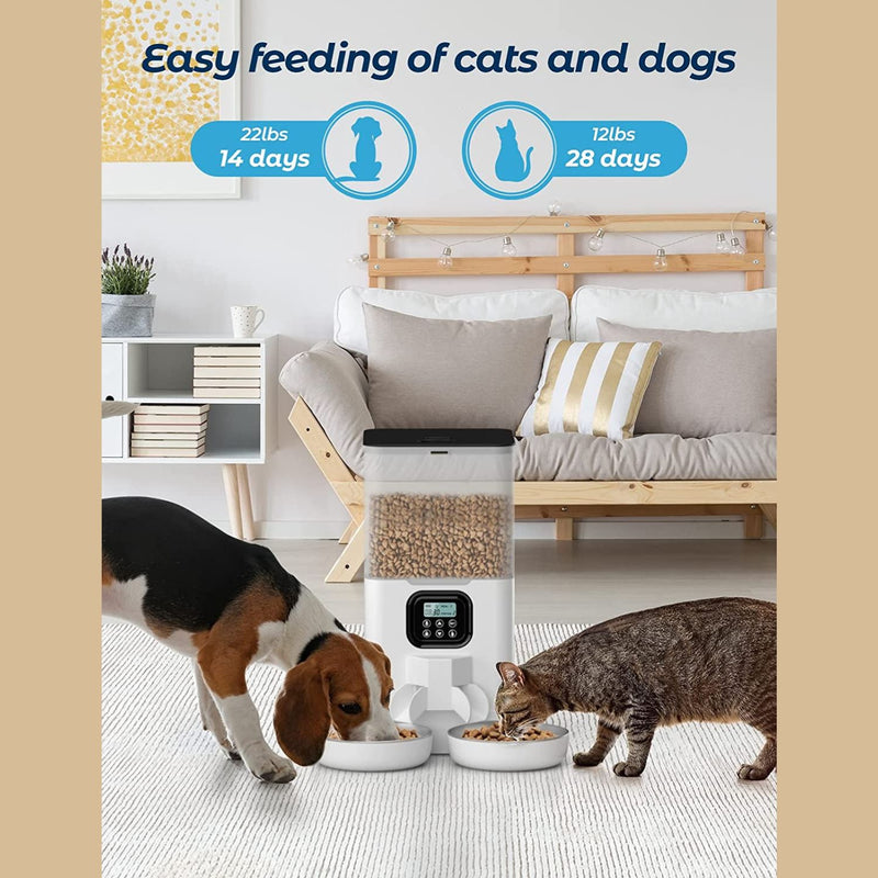 Two-Way Splitter Automatic Pet Feeder