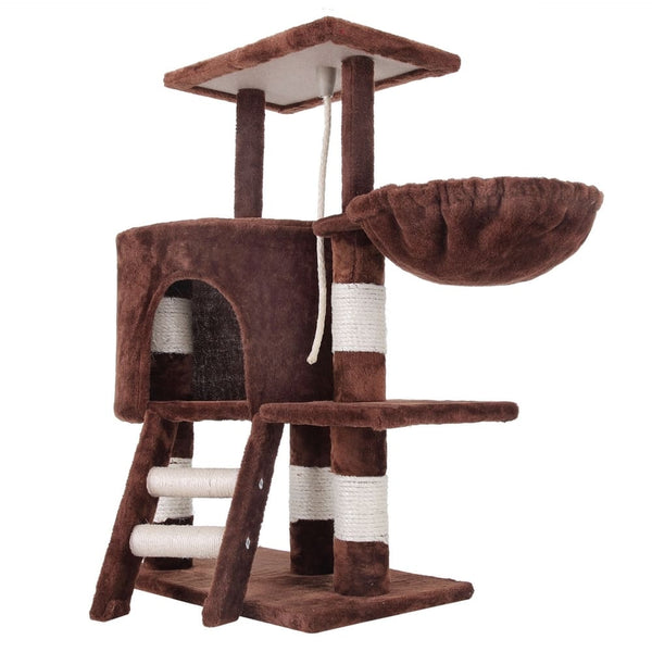 Plush Interchangeable Cat Tree Brown