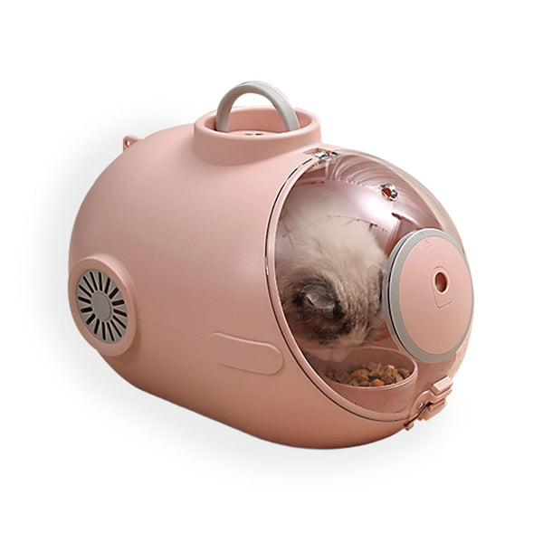 Smart Pet Carrier with Built in Fan and Night Light - Pink