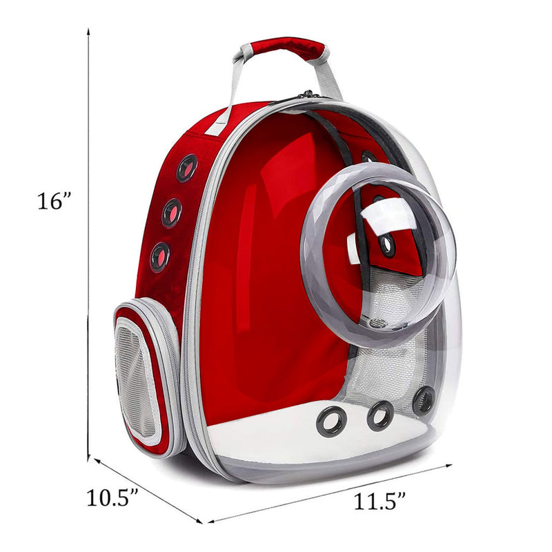 Space Capsule Backpack with Dual Cover - Red