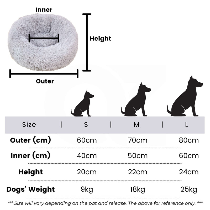 Calming Pet Bed 80cm - Brown