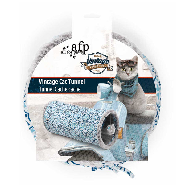 Cat Tunnel Crinkle Toys - Grey Hide + Play Teaser