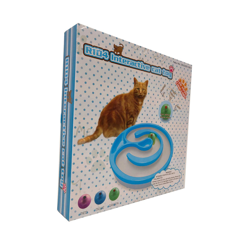 Interactive Cat Track Circle with LED Sound Light Rolling Ball