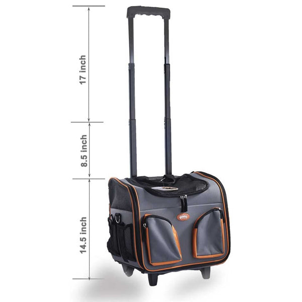 Portable Foldable Pet Trolley - Orange