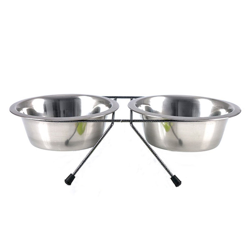 Medium Portable Steel Pet Water Bowls with Stand