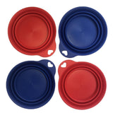 4 x Collapsible Pet Travel Bowls