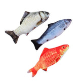 3 X Real Print Fish Catnip Toy - 20cm