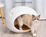 Medium Cat Cave Igloo - White