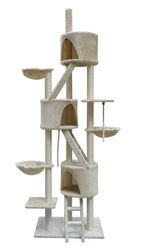 244 cm XL Multi-Level Cat Scratching Tower - Beige