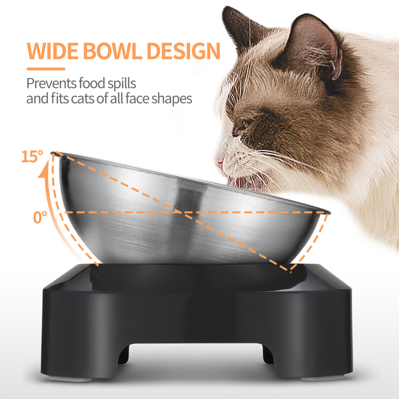 2 x Medium Stainless Steel Anti Slip Pet Bowls