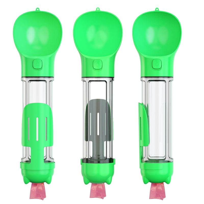 4 in 1 Portable Pet Water Bottle - Green