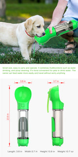 4 in 1 Portable Pet Water Bottle - Green