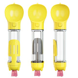 4 in 1 Portable Pet Water Bottle - Yellow