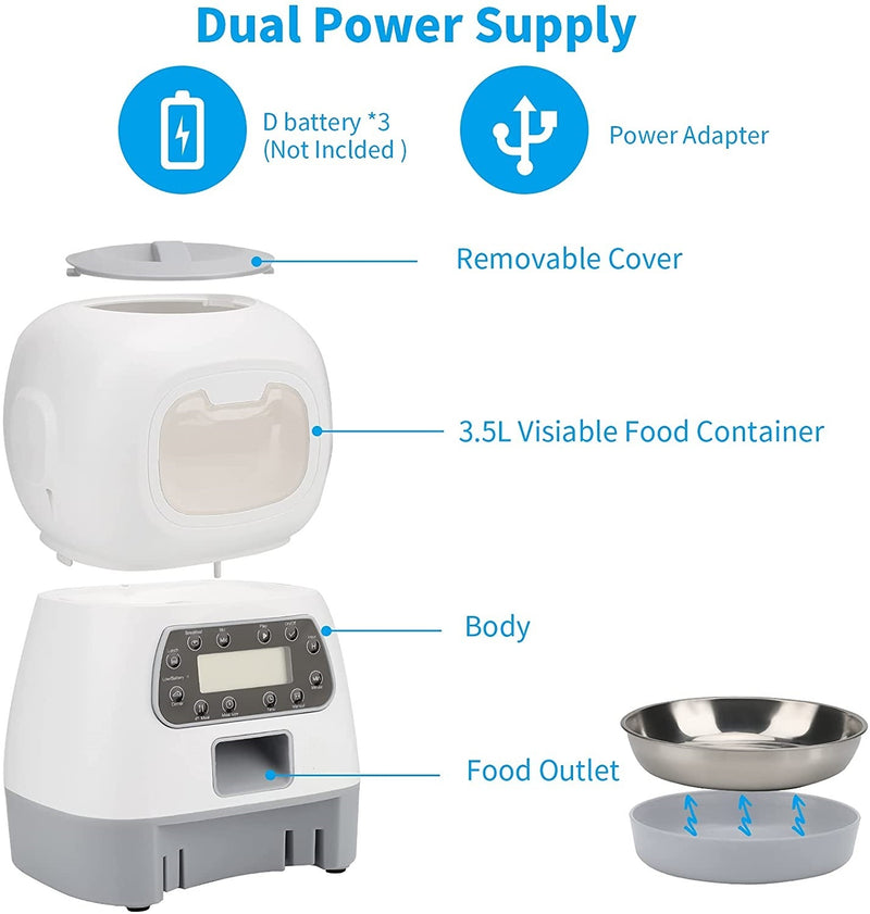 3.5L Automatic Programmable Digital Pet Feeder