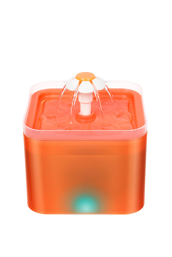 2L Automatic Pet Water Fountain - Orange