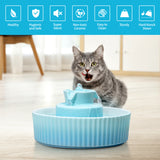 Ceramic Electric Pet Water Fountain - Blue