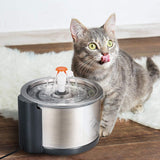 2.5 L Automatic Electric Stainless Steel Pet Water Fountain