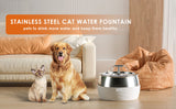 3L Automatic Stainless Steel Electric Pet Water Fountain - White